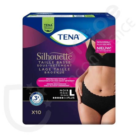 Tena Silhouette Plus Noir - LARGE