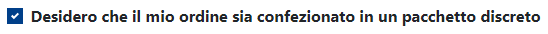 Imballaggio discreto